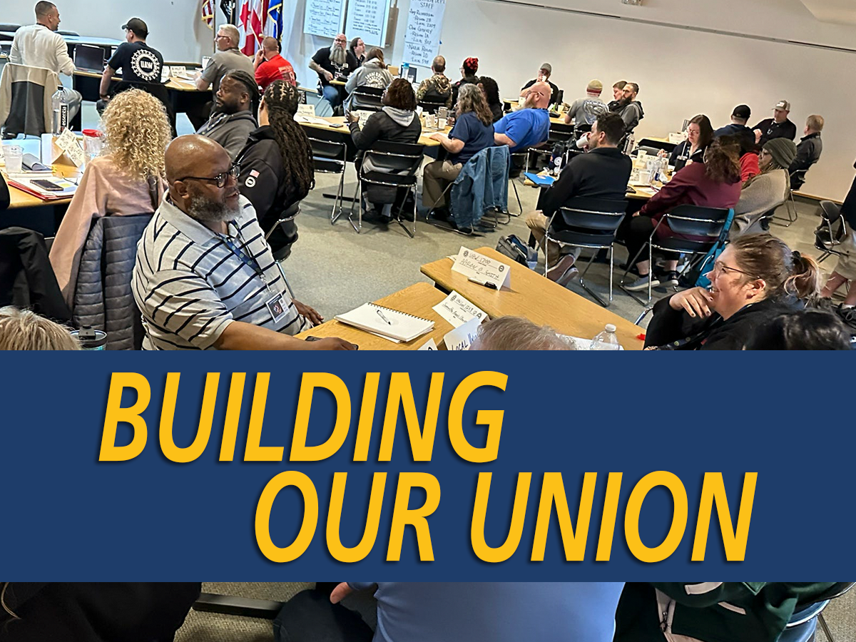 UAW members in a training workshop