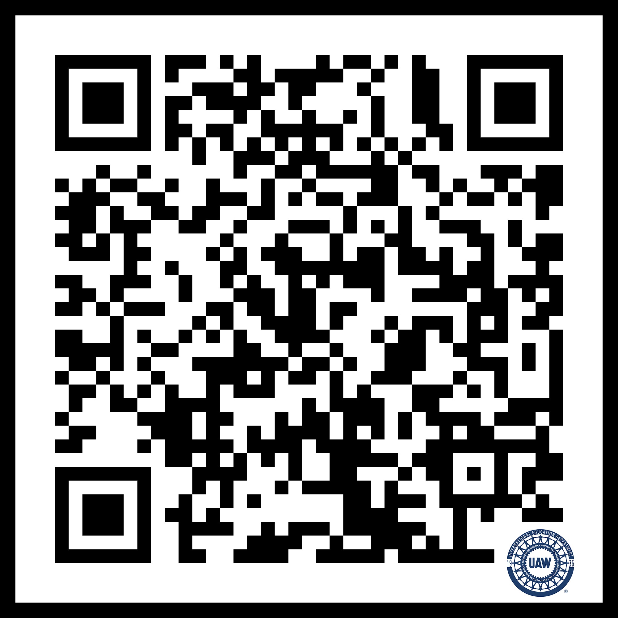UAW Online Academy Help & Support QR